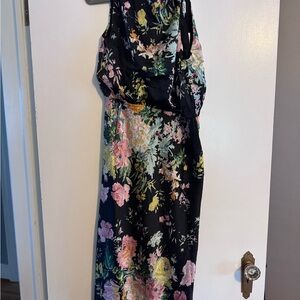 Petal & Pup Floral Black Midi Dress